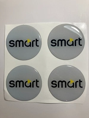 Smart Wheel Cap Stickers  - Set 4pcs 3D Domed Resin Center Cap Emblem Decals — 第 1/3 张图片