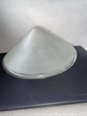 "Lámpara de techo de vidrio cónica de mediados de siglo Art Deco poste moderno 2-5/8"" Foto 1 de 4