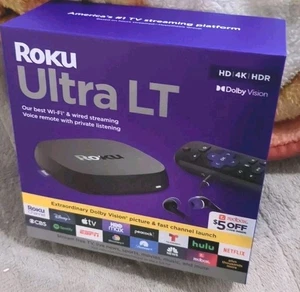 Roku Ultra LT Streaming Device 4K/HDR/Dolby Vision And Voice (4801RW) - New - Afbeelding 1 van 6