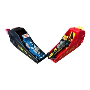 Lanzador vintage Tonka RPM Real Performance Machines rojo negro con dragsters 1990 - Imagen 1 de 22