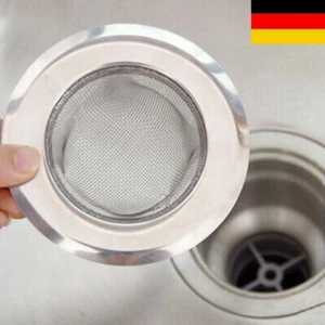 Abfluss Sieb Fein Küche Dusche Haarsieb Edelstahl Spülbeckensieb Waschbecken DE - Picture 1 of 12