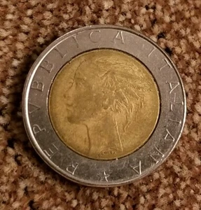 500 Lire Münze Italien 1986, sehr guter Zustand  - Bild 1 von 2