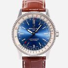Breitling Navitimer Stainless Steel 38mm Blue Dial Brown Leather A17325 Box Only