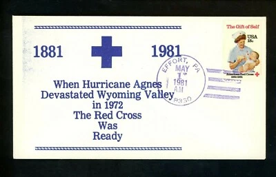 US FDC #1910 Unknown 1981 Effort PA ( Violet ) American Red Cross Unofficial  - Image 1 of 2