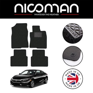 Honda Civic 2013-2021 LUXURY Tailored Car Floor Mats Set Genuine Fits - Picture 1 of 12