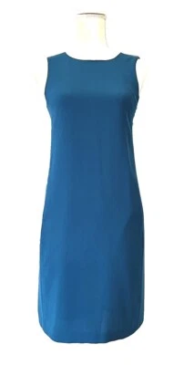 VINCE NEW Women's Teal Sleeveless Classic Shift Dress Pockets Lined Size 0 - Image 1 of 4