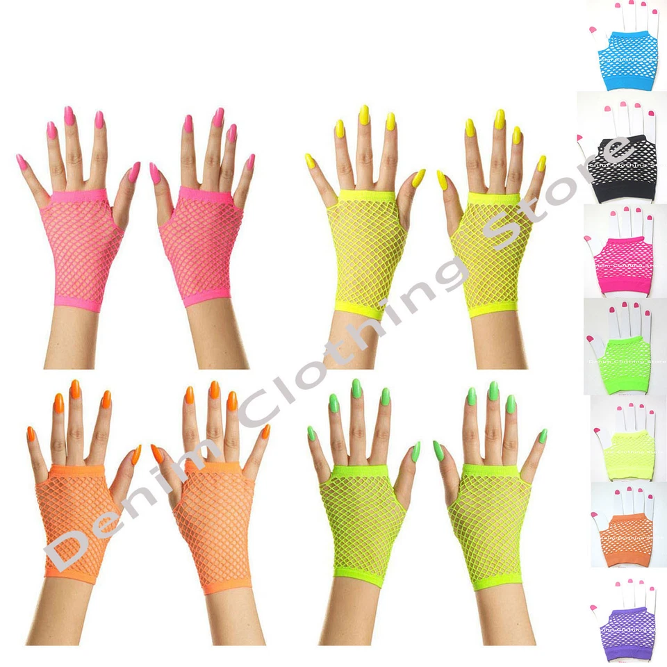 MUJERES ENCAJE MUJER MUÑECA LONGITUD SIN DEDOS RED GUANTES RED LOTE AL POR MAYOR Foto 1 de 4