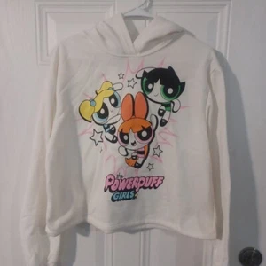 Powerpuff Girls Cartoon Network Cropped Hoodie Sweatshirt Junior L(11-13) - Picture 1 of 15