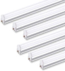 6 Pack LED T5 Integrated Single Fixture, 4FT, 2200Lm, 3000K (Warm White), 20W, U