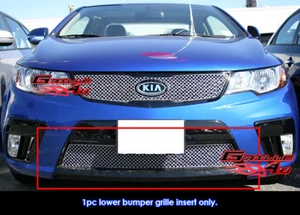 Fits 2010-2013 Kia Forte Koup Lower Bumper Stainless Chrome Mesh Grille Insert - Picture 1 of 2