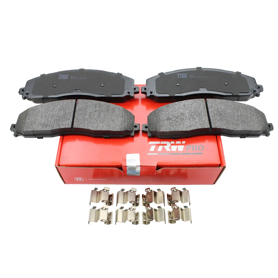Juego de pastillas de freno metálicas delanteras ranuradas TRW Pro para Ford F-250 F-350 Super Duty Foto 1 de 4