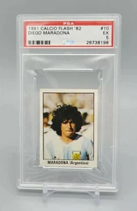 🥇1981 Calcio Flash '82 Soccer Diego Maradona #10 Argentina 🐐 PSA 5 *RARE* - Picture 1 of 2