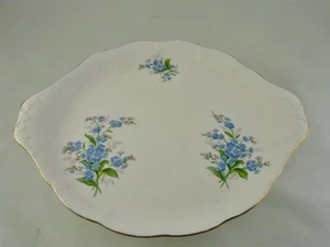 FORGET ME NOT CAKE SERVING PLATE BY ROYAL ALBERT CHINA CO ENGLAND - Bild 1 von 4
