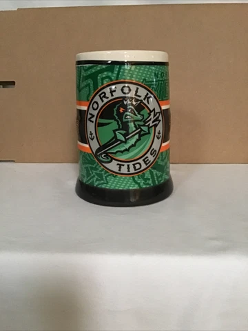 NORFOLK TIDES BASEBALL TEAM Giveaway BEER STEIN TANKARD COFFEE MUG, NORFOLK, VA Cover