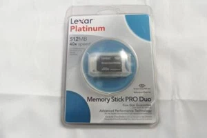 Lexar 512MB Platinum Memory Stick PRO Duo (MSDP512-40-331) - Picture 1 of 2