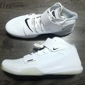 NIKE Zoom Force Savage Turf Football Shoes Mens 13.5 White Black Cleats - Picture 1 of 4
