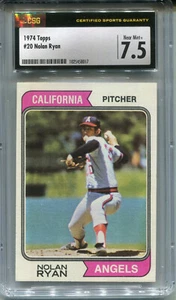 1974 Topps #20 Nolan Ryan CSG 7.5 NM+ *Centered* California Angels - Bild 1 von 2