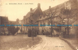 R085649 Bailleul. Nord. Jardin Public. Grignet. Imp. E. Le Deley - Bild 1 von 2