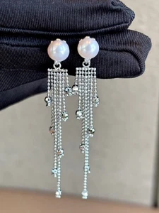 natural white south sea pearl earrings - Picture 1 of 4