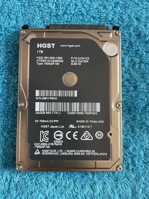Apple HGST HDD 2.5 SATA 1TB ( 100% health ) - Image 1 of 4