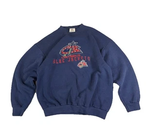 Vintage Columbus Blue Jackets Sweatshirt Logo Athletic NHL pullover Blue Men’s L - Picture 1 of 6