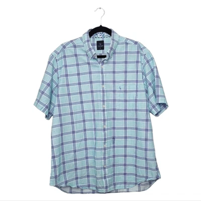 Tailor Byrd Men's Mint Green Plaid Shirt Size XL - Image 1 of 4