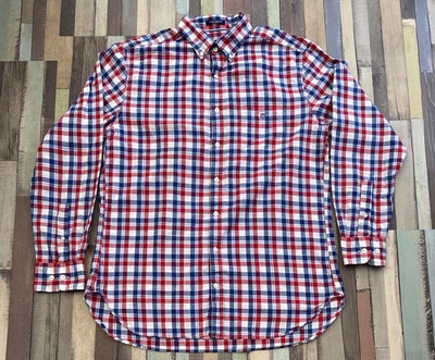 Gant Shirt Mens Linen Cotton Blend Size Large L Plaid Long Sleeve Check Logo - Image 1 of 4