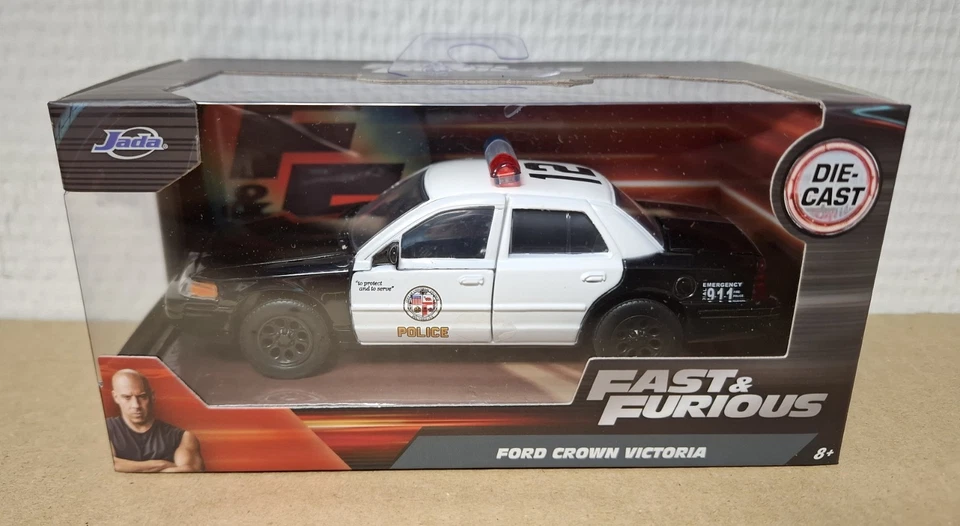 Fast & Furious Ford Crown Victoria Police 1/32 JADA 36357 scatola originale n... - Immagine 1 di 1