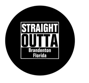 Straight Outta Bradenton Florida 2,25" Pinback Button Pin Anstecker - Bild 1 von 2