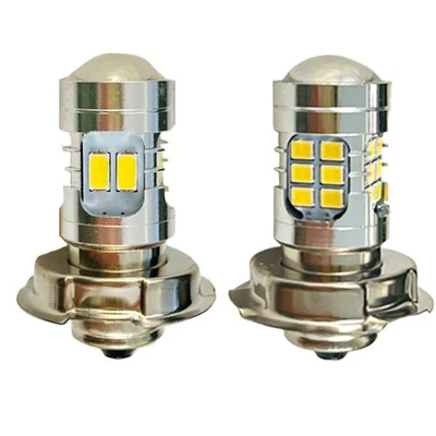 6V/12V LED Motorrad Moped Roller Scheinwerfer Birne Frontlich Gelbt/Weiß - Image 1 of 2
