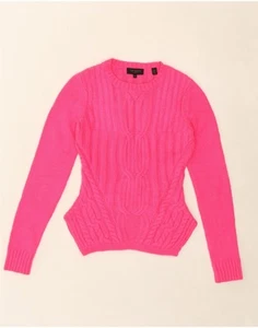 TED BAKER Womens Crew Neck Jumper Sweater Size 0 XS Pink Acrylic AV03 - Picture 1 of 3
