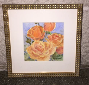 Original Aquarell Gemälde Coral Rose's Mary Green Laforge CT Künstler - Schönheit - Bild 1 von 12
