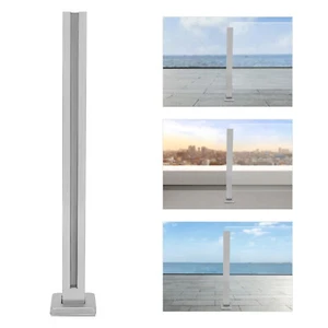 For Balcony Stairs Glass Railing Post End Post 304 Stainless Steel Balustrade - Picture 1 of 21