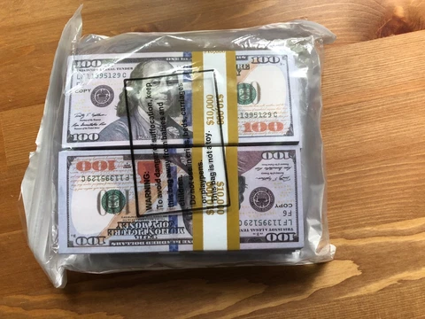 Stage Money Professional 2 Sided Theatrical Money Props Novelty(1000) $100 Bills Cover