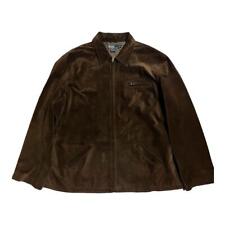 90s Ralph Lauren Suede Leather Jacket Brown XL