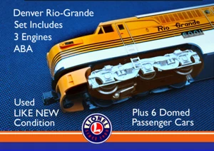 LIONEL O-Gauge, Denver Rio-Grande set REDUCED. 3Engines+6Cars Heavy. Ship $89. - Picture 1 of 7
