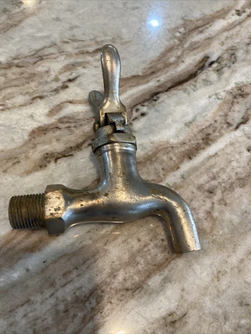 Old Haydenville Co. Brass Rabbit Ear Faucet Spring Loaded USA Antique Cover