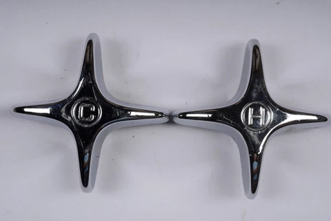 Hot and Cold handles. Clamp on Cover