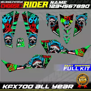 kawasaki kfx 700 kfx700 graphics decals stickers kit atv wrap quad full new - Picture 1 of 2