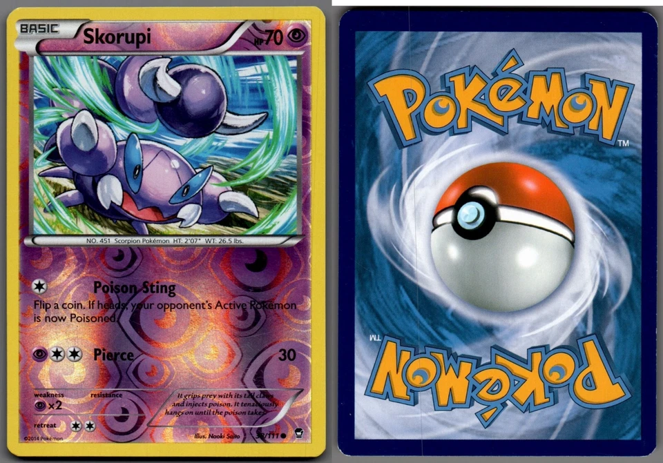2014 Pokemon, XY Furious Fists, #38/111 Skorupi, Reverse Holo Common - Image 1 of 1