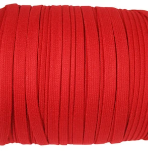 Eloja® 10 Meter Korsett Schnur hochwertig aus Baumwolle 10 mm Breit Rot - Bild 1 von 1