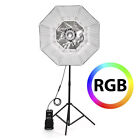 FALCON EYES RX-782 RGB LED Light with Foldable Beauty Dish 100cm, 220W