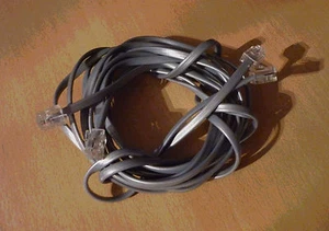 Zilverkleurige telefoonkabel router / modemkabel 1,8 meter - Photo 1/1