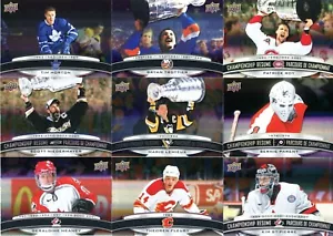 U PICK LOT 2023 2022-23 22-23 UD Tim Hortons Legends CHAMPIONSHIP RESUME set - Picture 1 of 1