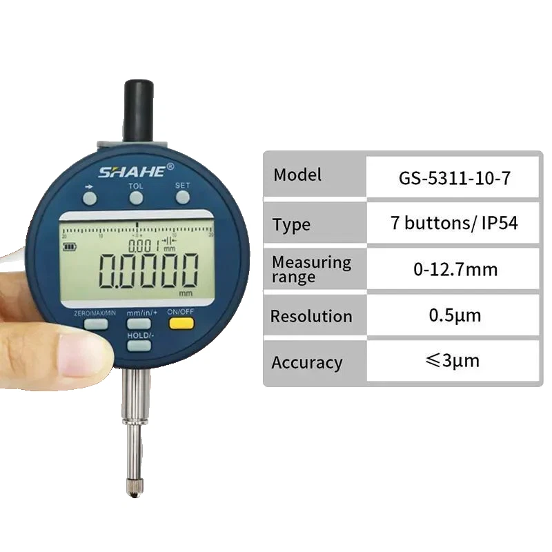 Digital Dial Indicator Rechargeable Gauge Measuring Tools Kit 0-12.7/25.4/50.8mm - Image 1 of 4