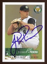 2004 Kane County Cougars JR J.R. PICKENS Signed Card autograph AUTO A'S OLE MISS