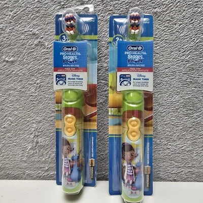 Oral-B Doc McStuffins Pro-Health Stages Niños Cepillo de dientes eléctrico Disney Lote de 2 Foto 1 de 4