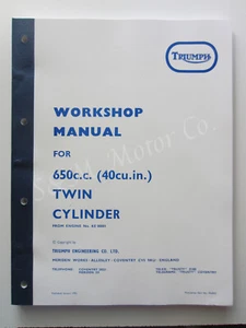 TRIUMPH TR6 TR6C T120 650cc TIGER BONNEVILLE REPAIR WORKSHOP MANUAL BOOK 1971-72 - Bild 1 von 1