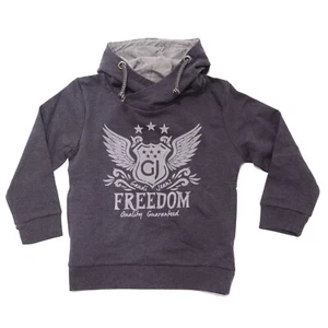0584AD felpa bimbo BOY GAUDI' cotton grey hoodie sweatshirt kids - Picture 1 of 4