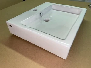 American Standard 621001.02 Studio 22" Vessel Porcelain Bathroom Sink, Damaged! - Picture 1 of 24